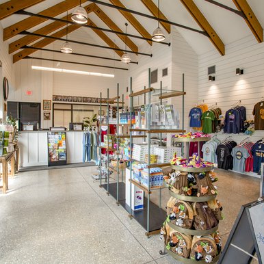 View inside the park store at South Llano River state park