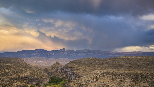 Rain Cloud Over Rio Grande Santa Elena Canyon