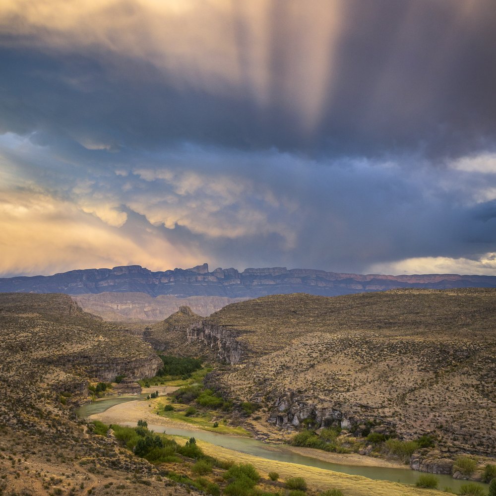 Rain Cloud Over Rio Grande Santa Elena Canyon
