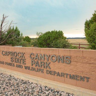 Caprock Canyon State Park sign