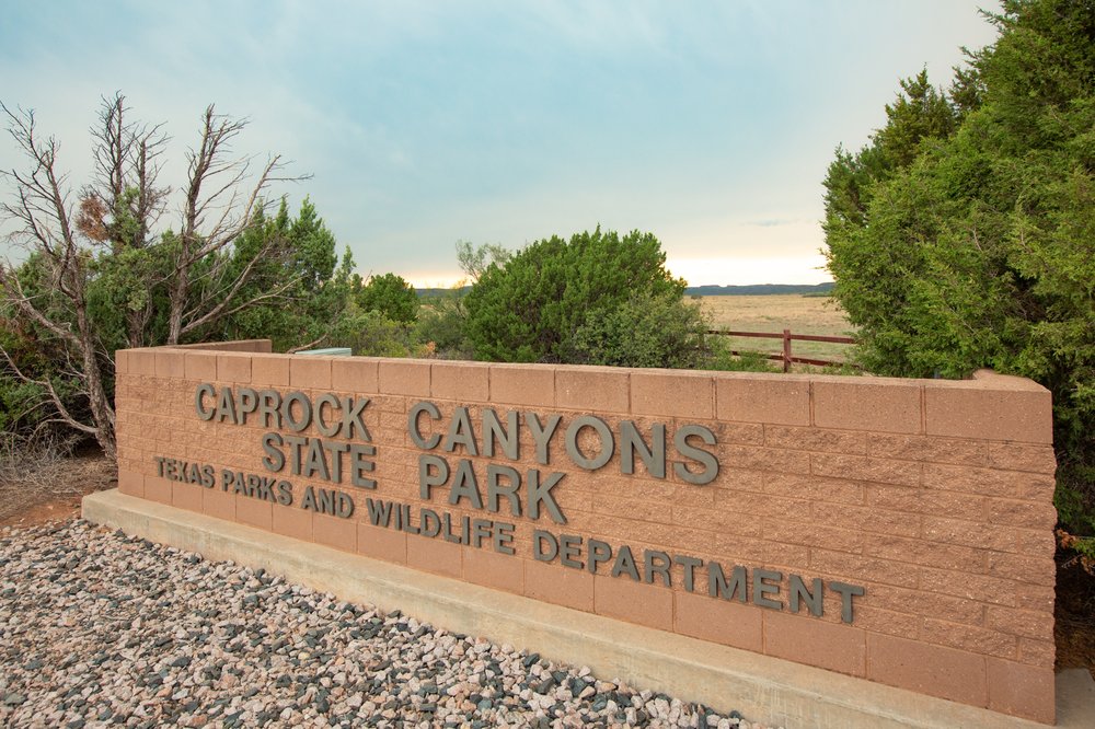 Caprock Canyon State Park sign