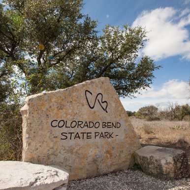 Colorado Bend State Park sign