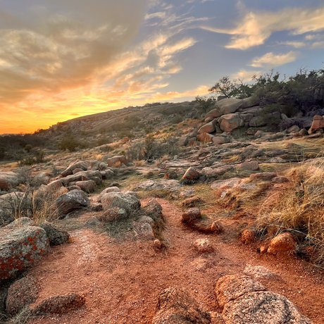 Sunrise over Enchanted Rock State Natural Area