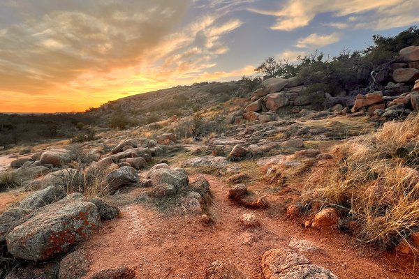 Sunrise over Enchanted Rock State Natural Area