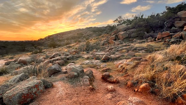 Sunrise over Enchanted Rock State Natural Area