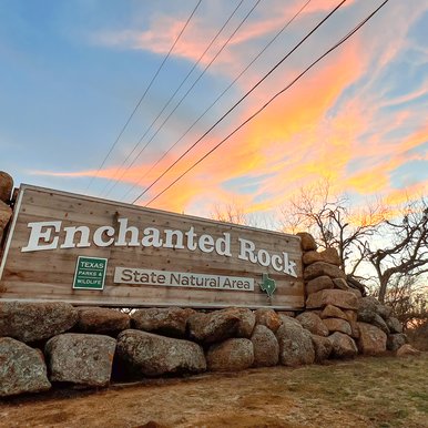 Enchanted Rock sign