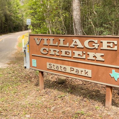 Village Creek State Park sign