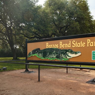 Brazos Bend state park sign