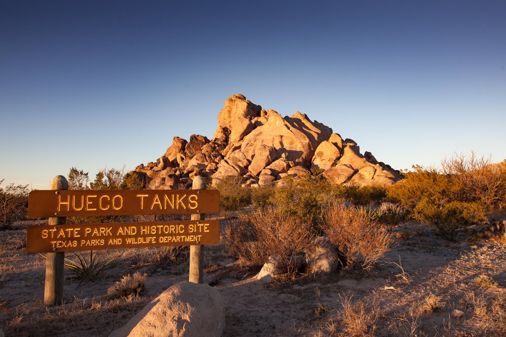 Hueco Tanks State Park sign