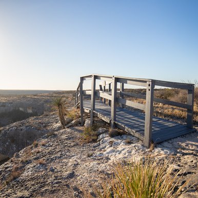The Canyon Rim Bridge along Seminole Canyon's Canyon Rim Trail