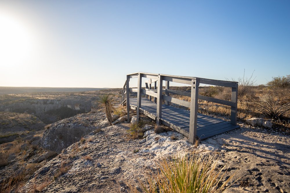 The Canyon Rim Bridge along Seminole Canyon's Canyon Rim Trail