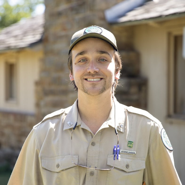 Park Interpreter George Dudich poses for a portrait.