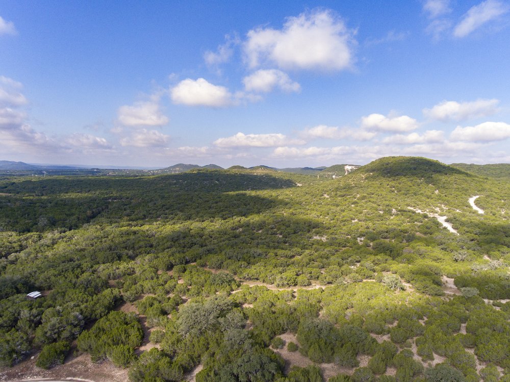 A view of the hills in Albert and Bessie Kronkosky State Natural Area.