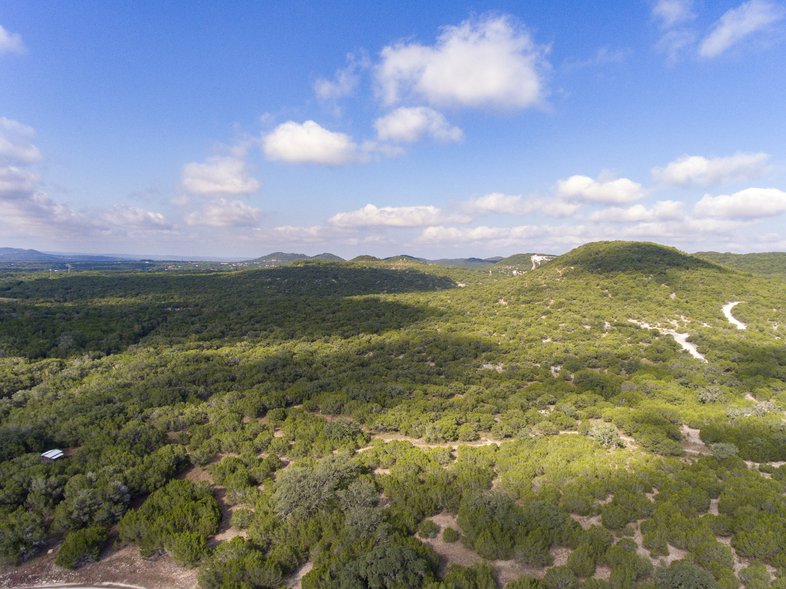 A view of the hills in Albert and Bessie Kronkosky State Natural Area.