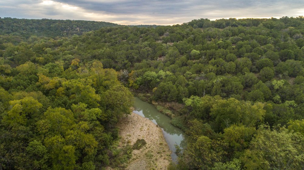 A creek running through Palo Pinto Mountains State Park.