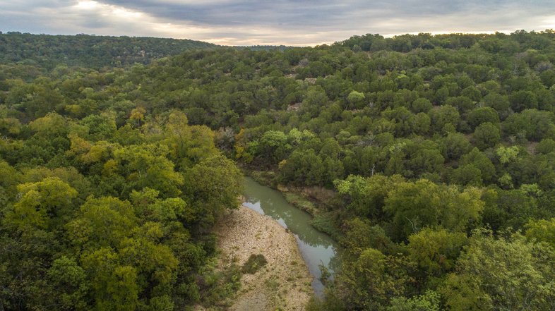 A creek running through Palo Pinto Mountains State Park.