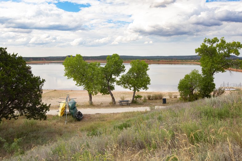The Abilene Dam Trail at Lake Abilene.