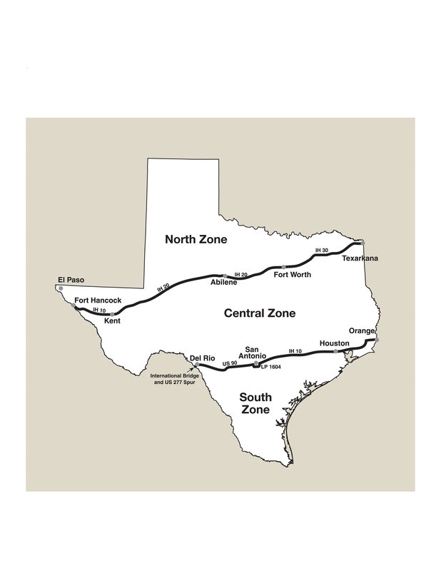 17-18 Dove Zones map with labels for South, Central and North zones.