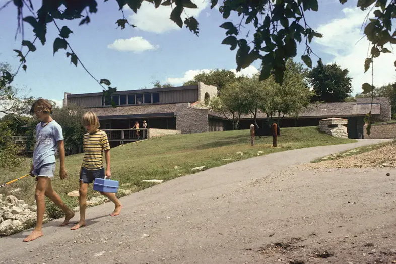 1977-9_Smith Visitor Center Fm. West Paved Ramp at Mickinney Falls State Park