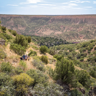 group of hikers in Palo Duro Canyon State Park