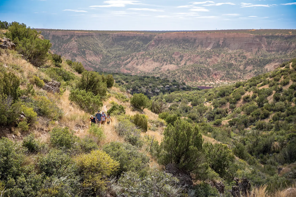 group of hikers in Palo Duro Canyon State Park