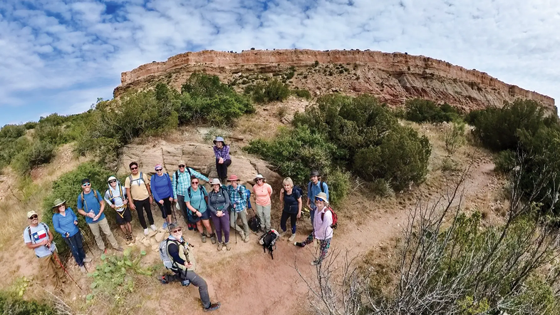 group of hikers in Palo Duro Canyon State Park