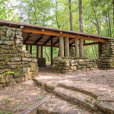 CCC pavilion on the Caddo Forest Trail