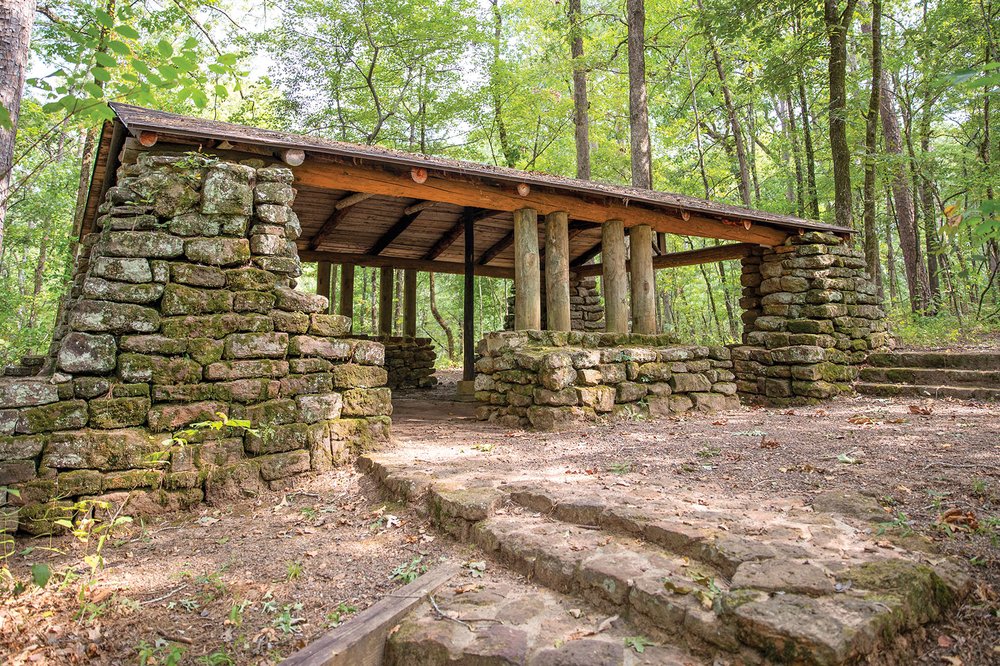 CCC pavilion on the Caddo Forest Trail