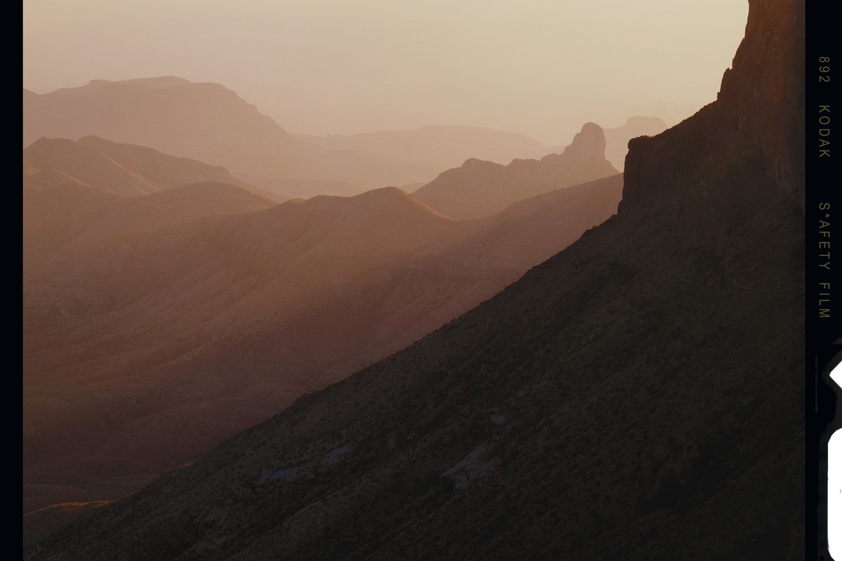 4x5 Film positive of mountians in West Texas