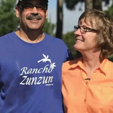 Elvis and Roxanne Hernandez who manage land to help the Houston toad