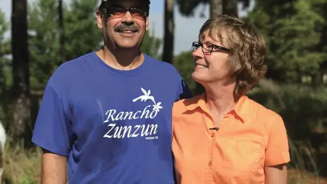 Elvis and Roxanne Hernandez who manage land to help the Houston toad