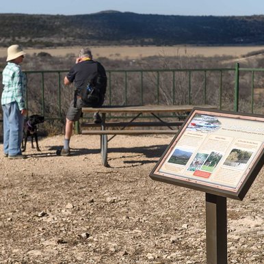 A scenic overlook on the South Llano River trail.
