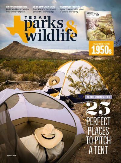 April 2017 Cover "25 Perfect Places to Pitch a Tent"