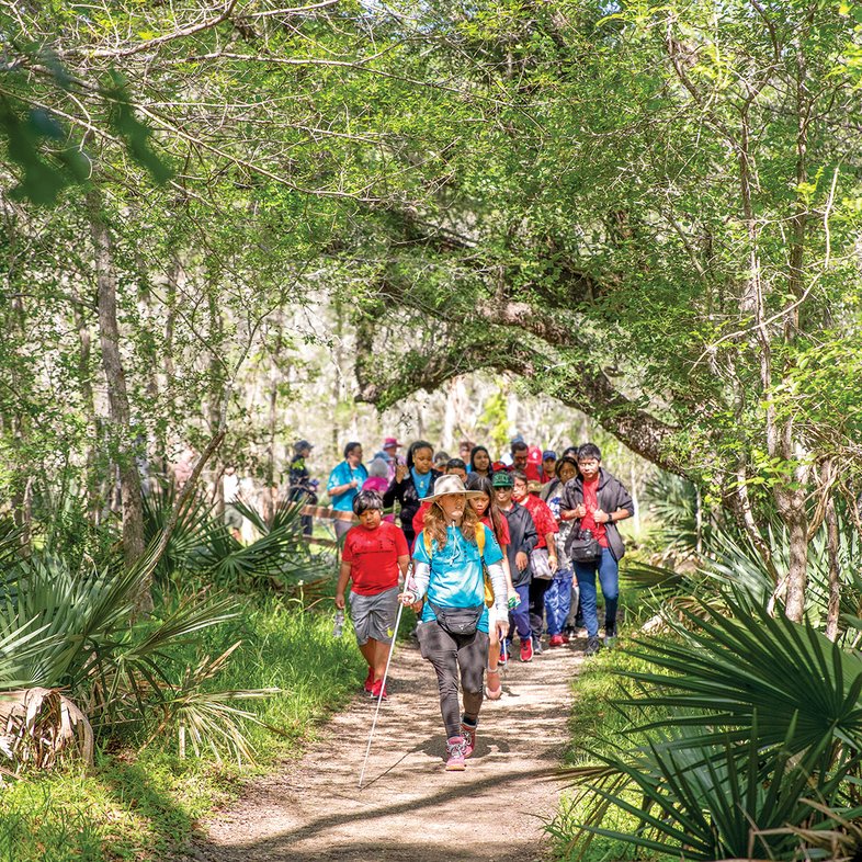 Hiking at Palmetto State Park