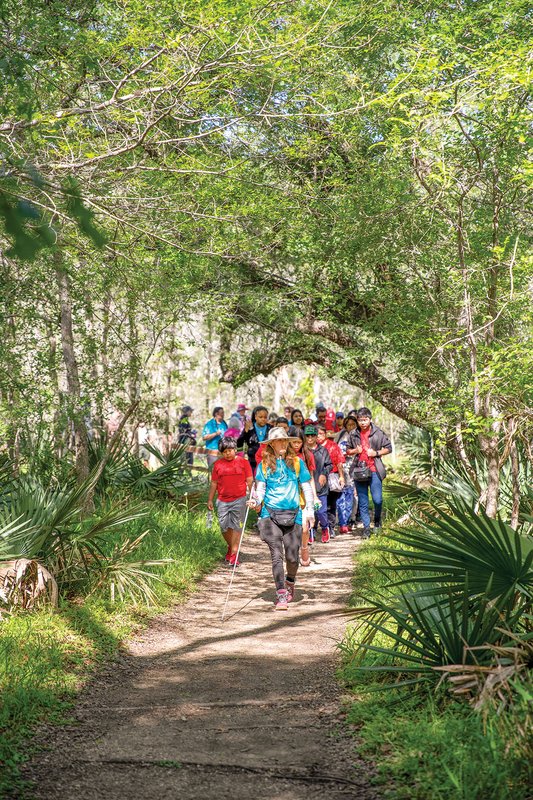 Hiking at Palmetto State Park