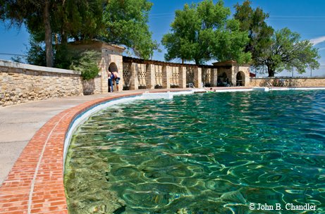 Balmorea pool and cabanas