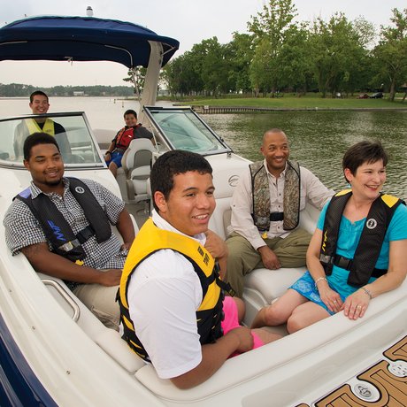 Enjoy boating safely by wearing a life jacket