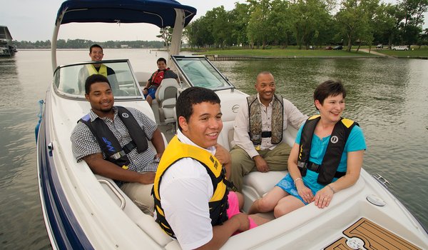 Enjoy boating safely by wearing a life jacket