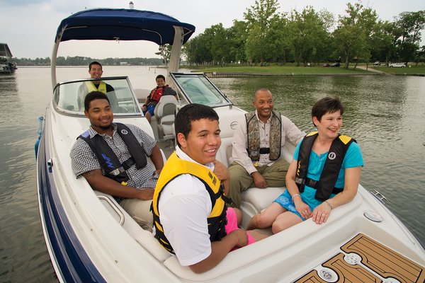 Enjoy boating safely by wearing a life jacket