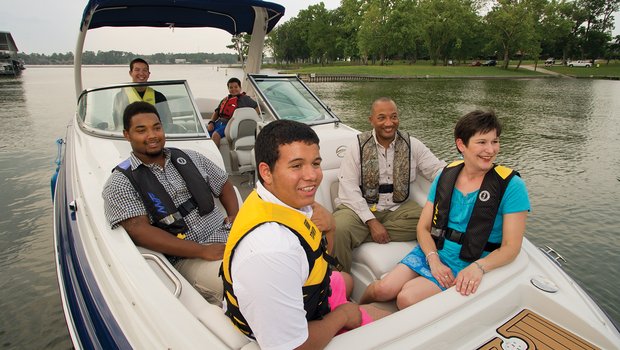 Enjoy boating safely by wearing a life jacket