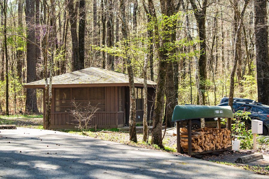CCC Screened shelter for camping.