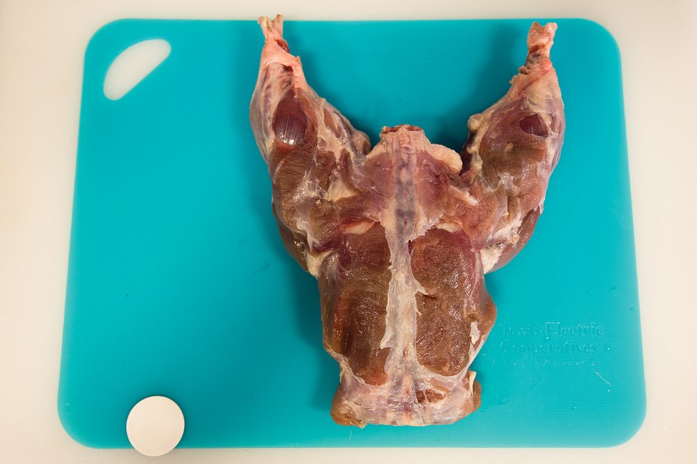 Nutria being prepped for dinner.