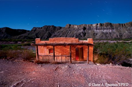 adobe structure along the Rio Grande