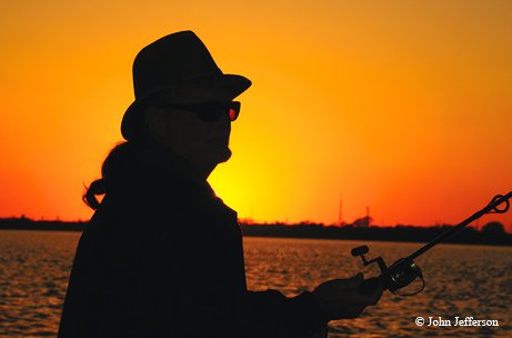 Billy Sandifer fishing at Padre Island