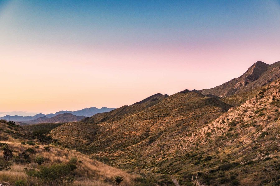 Franklin Mountains sunset.