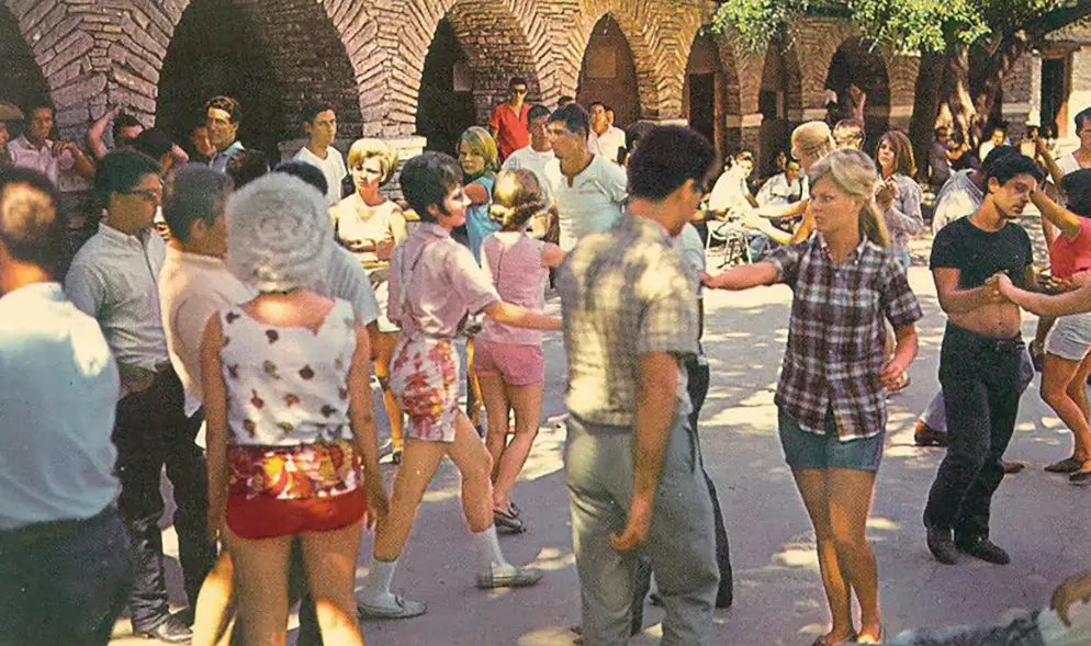 Garner State Park 1960s  people dancing to jukebox tunes