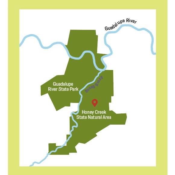 Honey Creek and Guadalupe River State park.