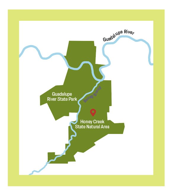 Honey Creek and Guadalupe River State park.