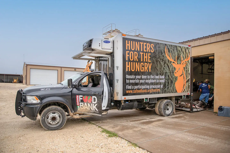 Hunters for the Hungry delivery truck.