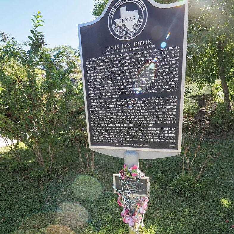 Janis Joplin Historical Marker in Port Arthur